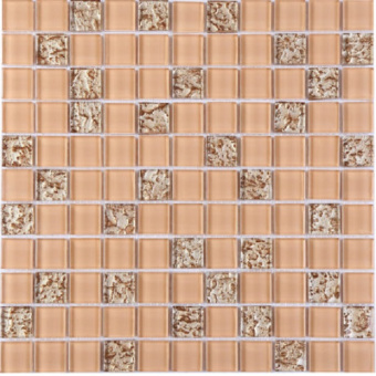 Плитка Мозаика Стеклянная Kotto Keramika GM 8003 C2 Beige Gold S1 / Beige White