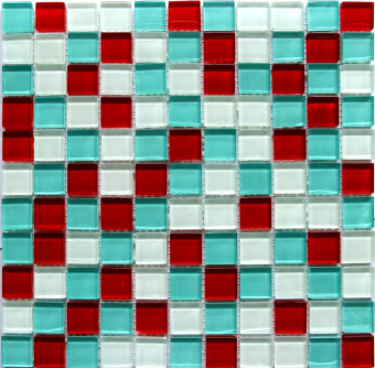 Плитка CRYSTAL RED BLUE МОЗАИКА