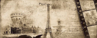 Плитка POSTCARD BEIGE 3 INSERTO SZKLANA ДЕКОР