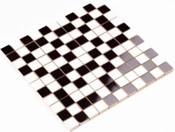 Плитка Мозаика Kotto Keramika СМ 3007 С2 white/black
