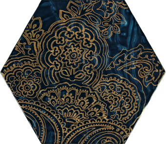Плитка Paradyz Urban Colours Blue Inserto Glass Heksagon B 171х198