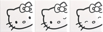 Плитка HELLO KITTY D020108 EXPRESSION BLACK ПАННО