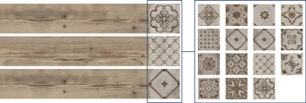 Плитка Elios Ceramica Decoro Maioliche Nut 210Х1205
